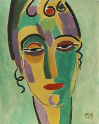 Jawlensky Head 3, 25 x 20 cm, oil on oil paper, 2026