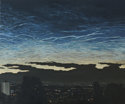 Sky Striations, 24 x 20 inch, oil on cotton, 2026