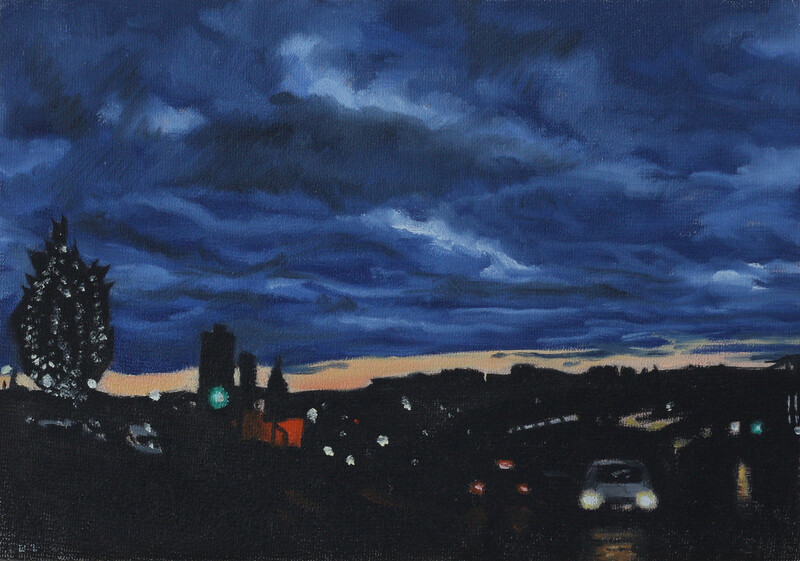 Orange Horizon with Blue (Study)