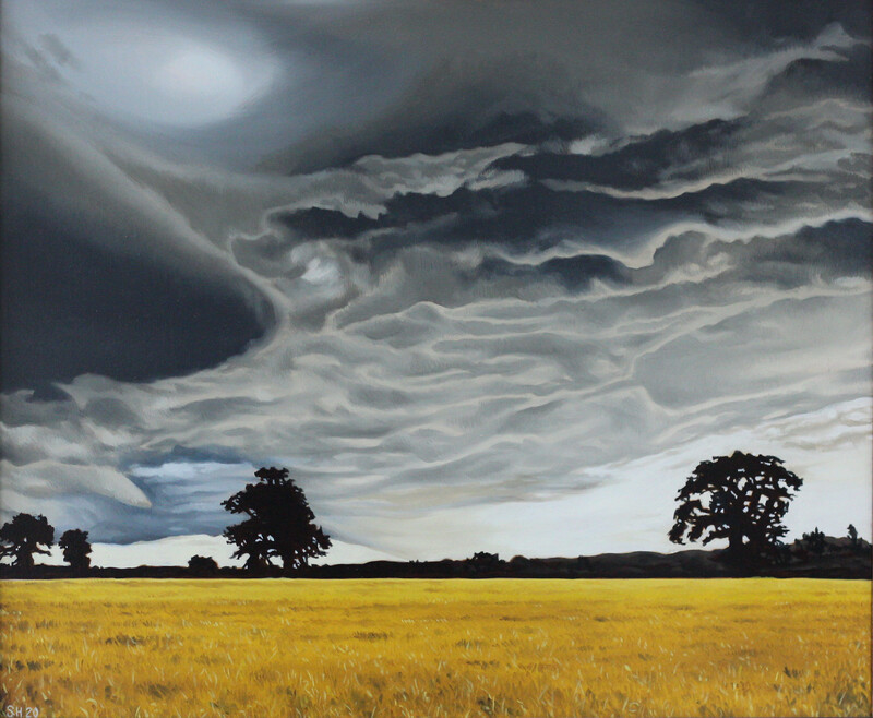 Dark Clouds over Field of Wheat