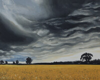 Dark Clouds over Field of Wheat (study)